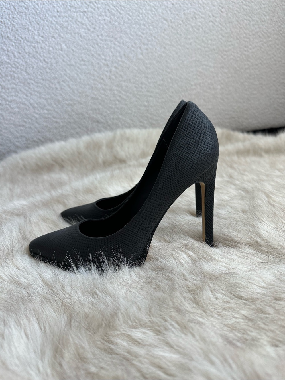 Classic Black Pointed-Toe High Heels